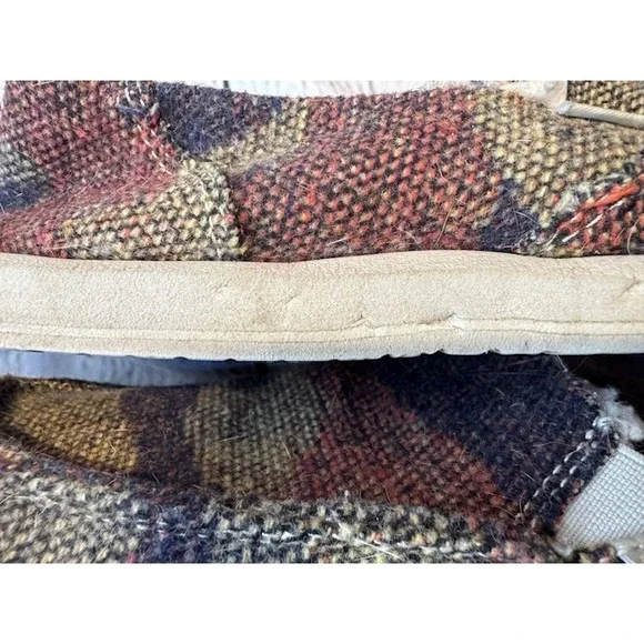 Sanuk Donna Camo Chill Slip On Loafers Faux Fur Lined Earthy Multi Color - Picture 9 of 14